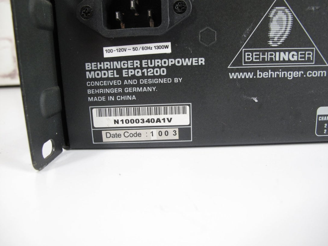 Behringer EuroPower EPQ1200 Stereo Power Amplifier 1200 Watts - ZeereeZ