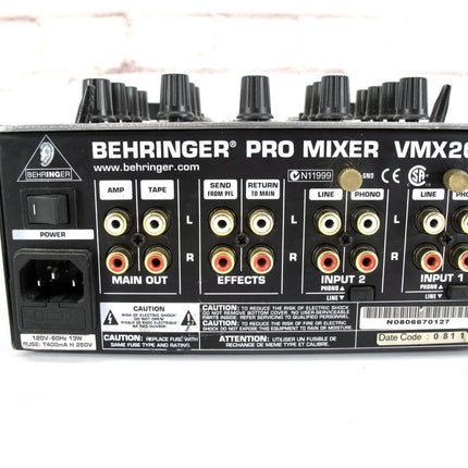 Behringer VMX200 Pro 2 Channel DJ Mixer w/ BPM counter and QRS control - ZeereeZ