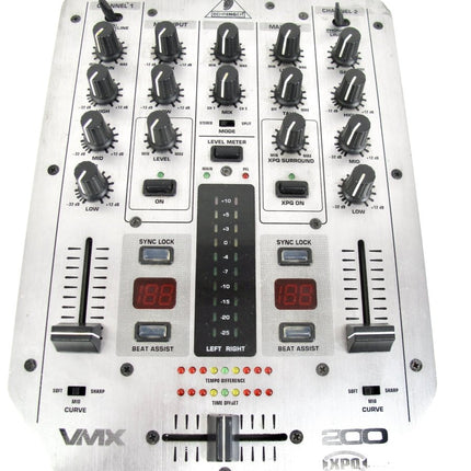Behringer VMX200 Pro 2 Channel DJ Mixer w/ BPM counter and QRS control - ZeereeZ