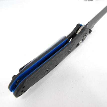 Benchmade 945BK - 1 Mini Osborne Blue and Black Handle Axis Lock Pocket Knife - ZeereeZ