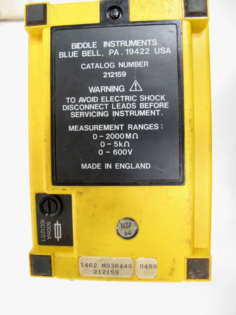 Biddle Megger 212159 Hand Crank Megohmmeter Insulation Tester - ZeereeZ