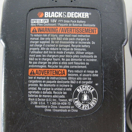 Black & Decker FIRESTORM BDFC240 9V/12V/14.4V/18V CHARGER HPB18 - OPE 18V BATTERY - ZeereeZ