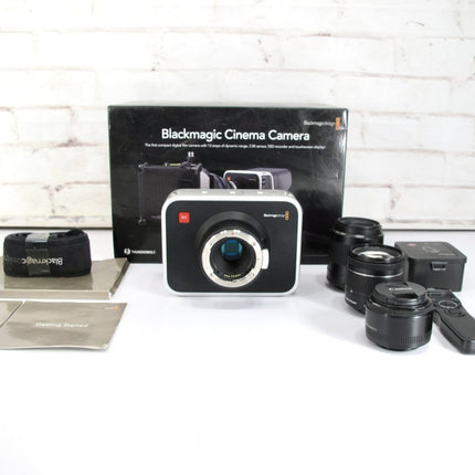 Black Magic Cinema Movie Camera 2.5K EF Mount with 3 Lenses - ZeereeZ