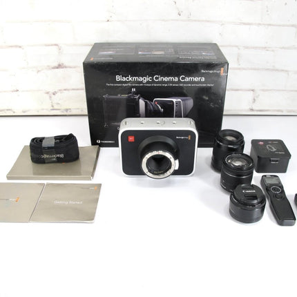 Black Magic Cinema Movie Camera 2.5K EF Mount with 3 Lenses - ZeereeZ