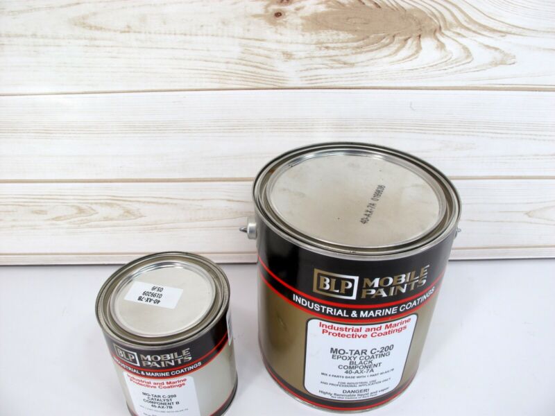 BLP MO - TAR C - 200 Coal Tar Marine/Industrial Epoxy Coating & Catalyst 2 Part Kit - ZeereeZ