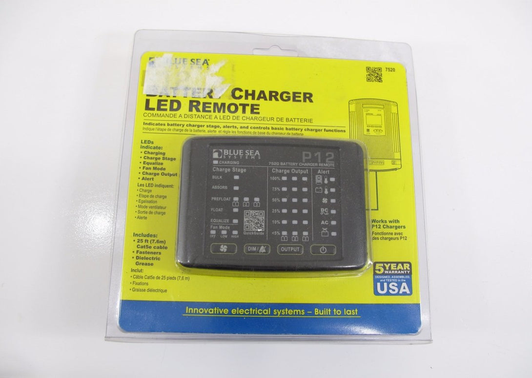 Blue Sea P12 7250 Marine RV Camper Off Grid LED Battery Charger Remote - ZeereeZ