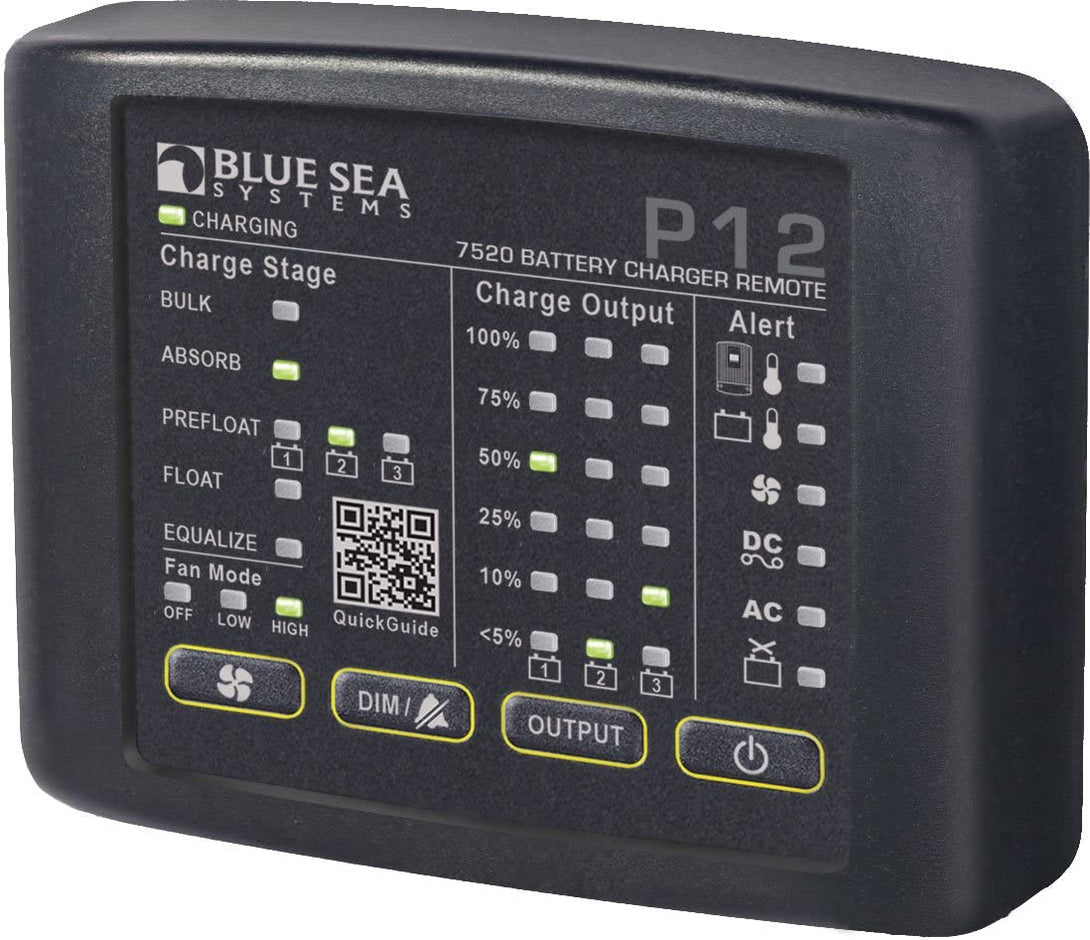 Blue Sea P12 7250 Marine RV Camper Off Grid LED Battery Charger Remote - ZeereeZ