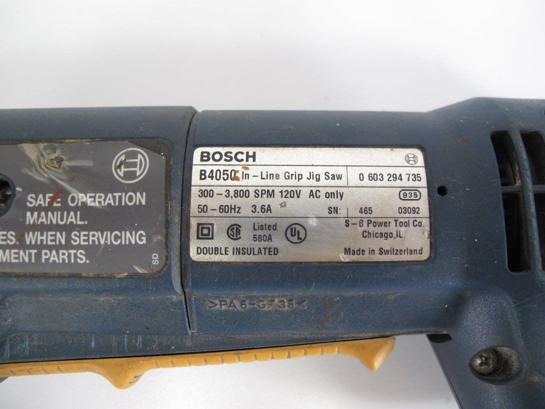 BOSCH B4050 Sabre Plus Inline Grip Jigsaw Made in Switzerland Rare Tool - ZeereeZ