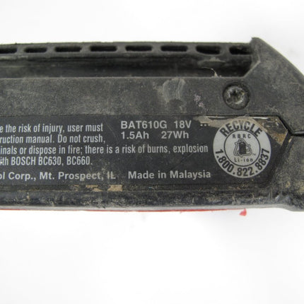 Bosch BAT610G 18 - Volt Lithium - Ion HC (High Capacity) 1.5Ah Slim Battery - ZeereeZ