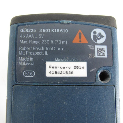 Bosch GLR225 Precision Digital Laser Distance Measuring Tool 225' Range - ZeereeZ