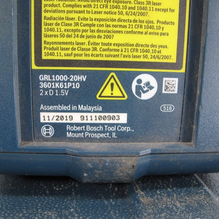 Bosch GRL1000 - 20HVK Self - Leveling 1000 Foot Rotary Laser Kit - ZeereeZ