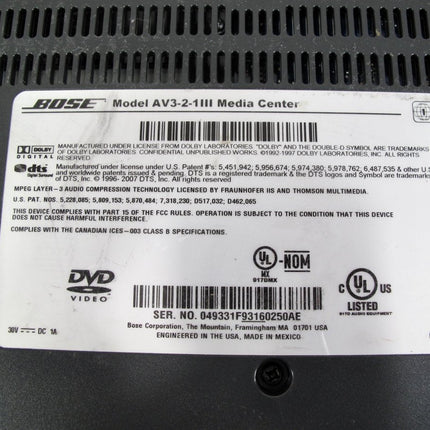 Bose 321 AV321 AV3 - 2 - 1 Series III Home Theater Cinema DVD Media Center W/ HDMI - ZeereeZ