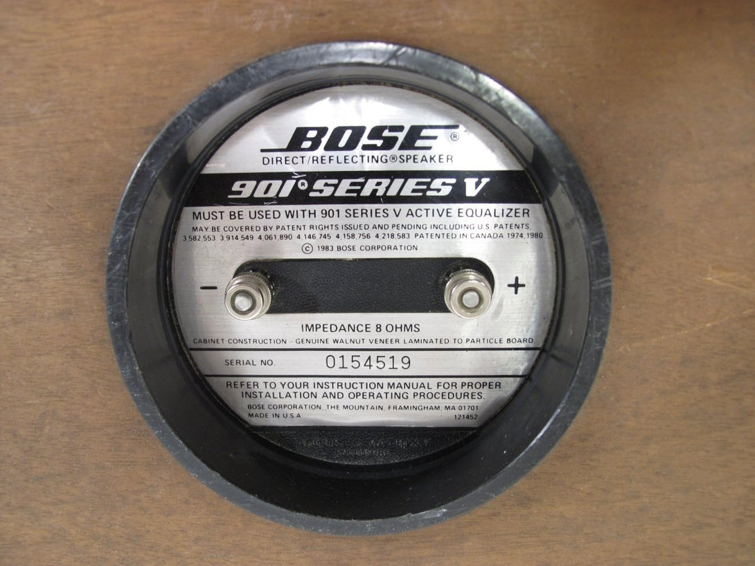 Bose 901 Series V Vintage Direct Reflecting Stereo Speakers Pair - ZeereeZ