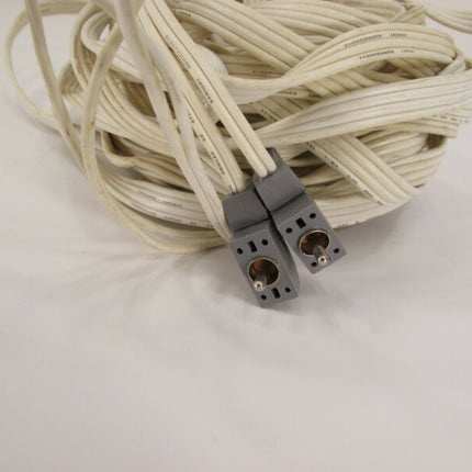 Bose Acoustimass 6/10 series (2) Speaker Cable/ Ribbon RCA to Bare Wire White - ZeereeZ