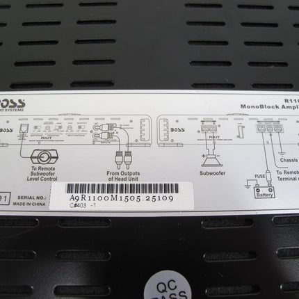Boss R1100M Riot MOSFET Monoblock 1100 Watt Car Audio Amplifier Black - ZeereeZ