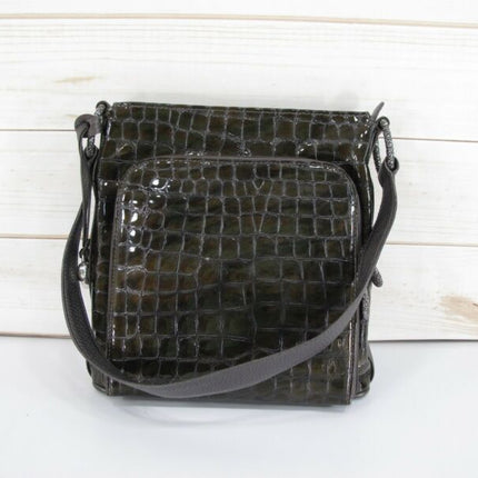Brighton Cher H30785 Bronze Croc Leather Ladies Handbag Purse - ZeereeZ