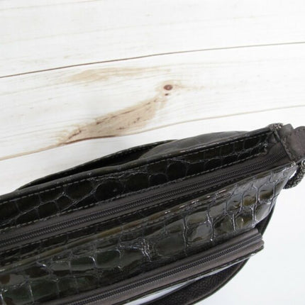 Brighton Cher H30785 Bronze Croc Leather Ladies Handbag Purse - ZeereeZ