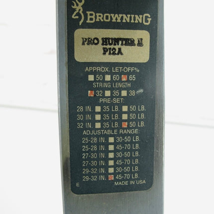 Browning Pro Hunter II P12A RH 32” 50# Compound Bow - ZeereeZ