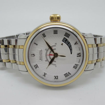 Bulova Accutron Amerigo Swiss Made 26 Jewel Two Tone Automatic Watch Size 6 - ZeereeZ