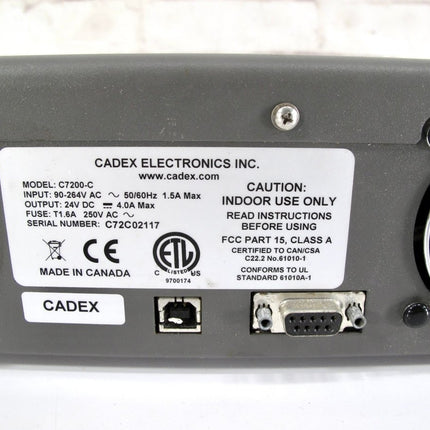 CADEX C7200 Battery Analyzer Charger with 07 - 110 - 0115 Smart Cable - ZeereeZ