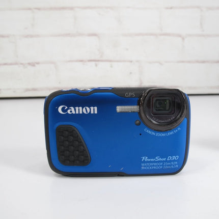 Canon PowerShot D30 12.1MP Waterproof Compact Digital Camera Blue - ZeereeZ