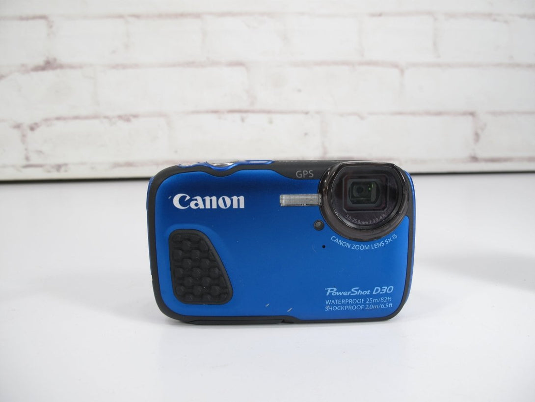 Canon PowerShot D30 12.1MP Waterproof Compact Digital Camera Blue - ZeereeZ