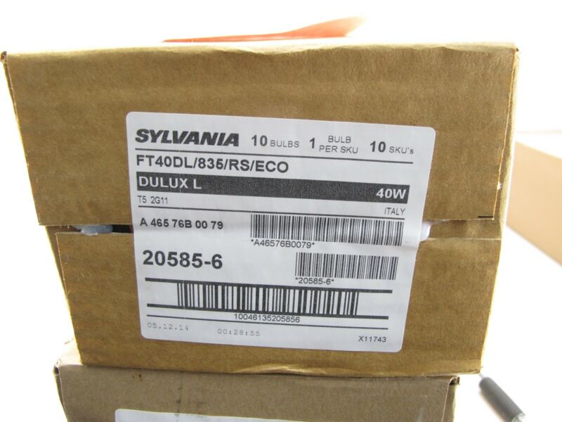 Case of 10 SYLVANIA 20585 FT40DL/835/RS/ECO 40 Watt 4 Pin 2G11 Base 3500K Bulbs - ZeereeZ