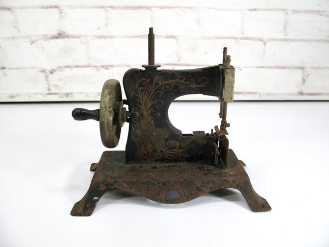 Casige Antique Little Red Riding Hood Miniature 8" Sewing Machine Germany - ZeereeZ