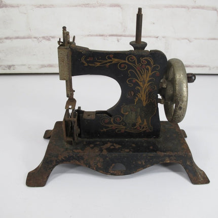 Casige Antique Little Red Riding Hood Miniature 8" Sewing Machine Germany - ZeereeZ