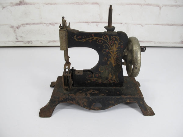 Casige Antique Little Red Riding Hood Miniature 8" Sewing Machine Germany - ZeereeZ