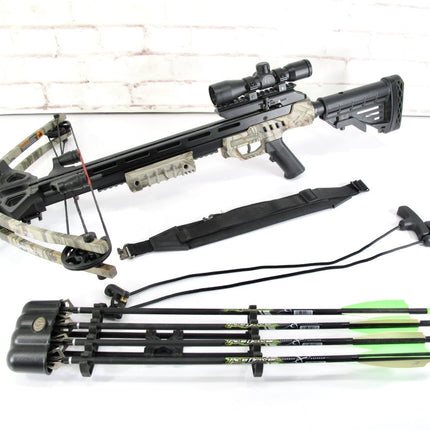 CenterPoint Sniper 370 Adjustable Camouflage Crossbow & 4 Bolt Package - ZeereeZ