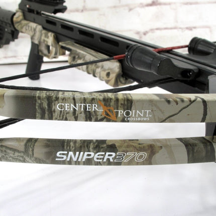 CenterPoint Sniper 370 Adjustable Camouflage Crossbow & 4 Bolt Package - ZeereeZ