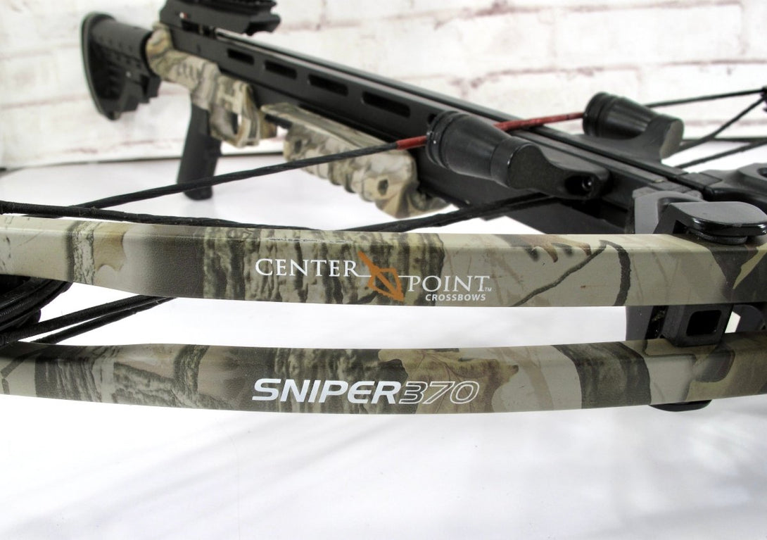 CenterPoint Sniper 370 Adjustable Camouflage Crossbow & 4 Bolt Package - ZeereeZ