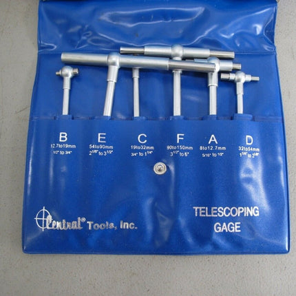 Central Tools 6554 1/2" to 2 1/8" Telescoping Gauge Measuring 7 Piece Set - ZeereeZ