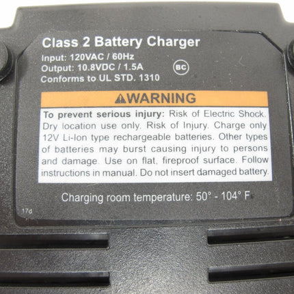 Chicago Electric 12V Li - Ion Class 2 Replacement Power Tool Battery Charger - ZeereeZ