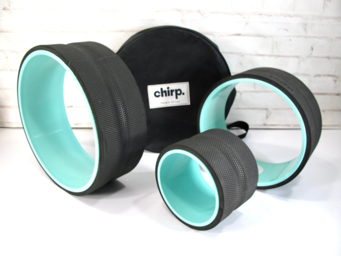 Chirp Wheel+ Back & Muscle Pain 3 Pk 6", 10", 12" Yoga Wheel Set - ZeereeZ