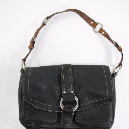 Coach Chelsea F10893 Black Pebbled Leather Shoulder Bag - ZeereeZ