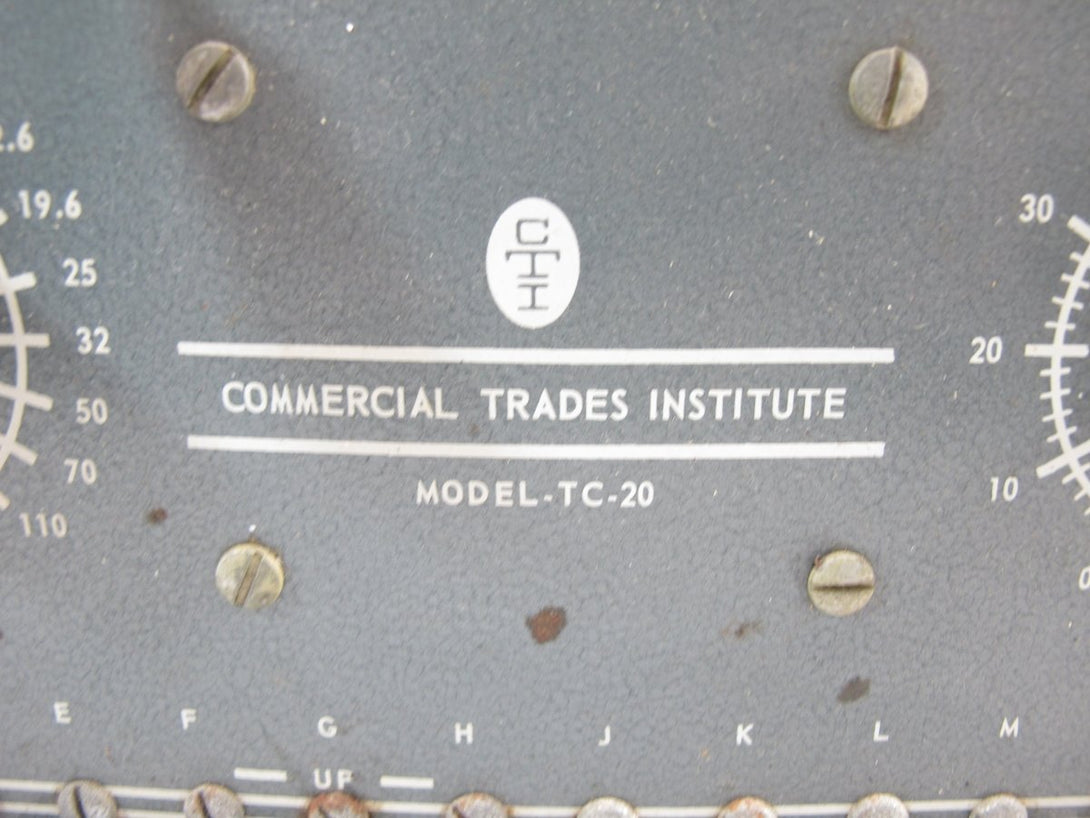 Commercial Trades Institute TC - 20 Vintage Vacuum Tube Tester with Charts - ZeereeZ