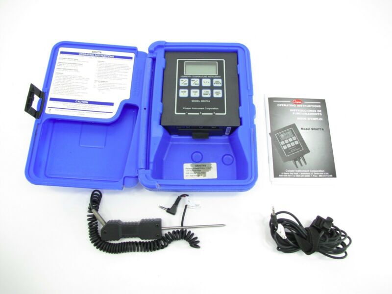 Cooper SRH77A Electrical - Thermal Digital Instrument Temp / Humidity Precision Tool - ZeereeZ