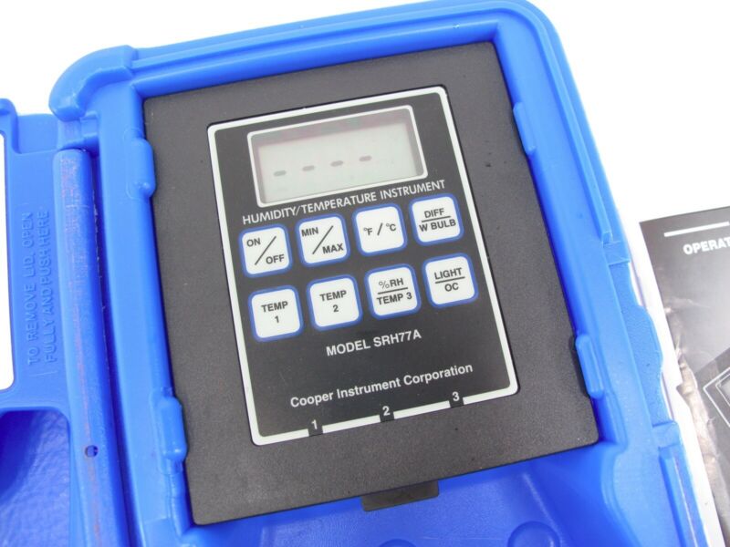 Cooper SRH77A Electrical - Thermal Digital Instrument Temp / Humidity Precision Tool - ZeereeZ