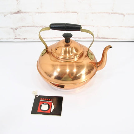 Copral 8 Inch Copper Tea Kettle with Lid Made in Portugal - ZeereeZ