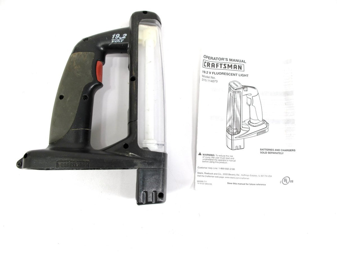 Craftsman 315.114073 19.2 Volt Battery Operated Cordless Work Light Flashlight - ZeereeZ