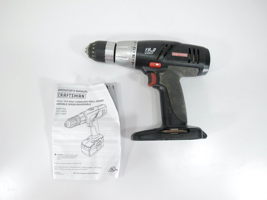 Craftsman 315.114852 19.2 Volt Cordless 1/2" Drill Driver Bare Tool C3 - ZeereeZ