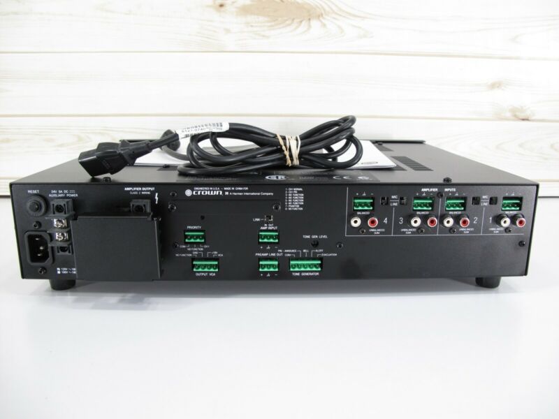 Crown 1160MA 4 Channel Mixer Amplifier 160 Watt Install Amp Mic Line CD 4/8 Ohm - ZeereeZ