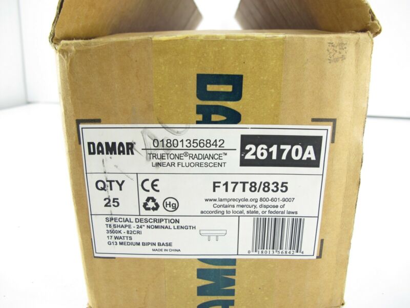 Damar F17T8/835 26170A Truetone T8 24" 3500k 82CRI 17W Partial Case of 23 Bulbs - ZeereeZ