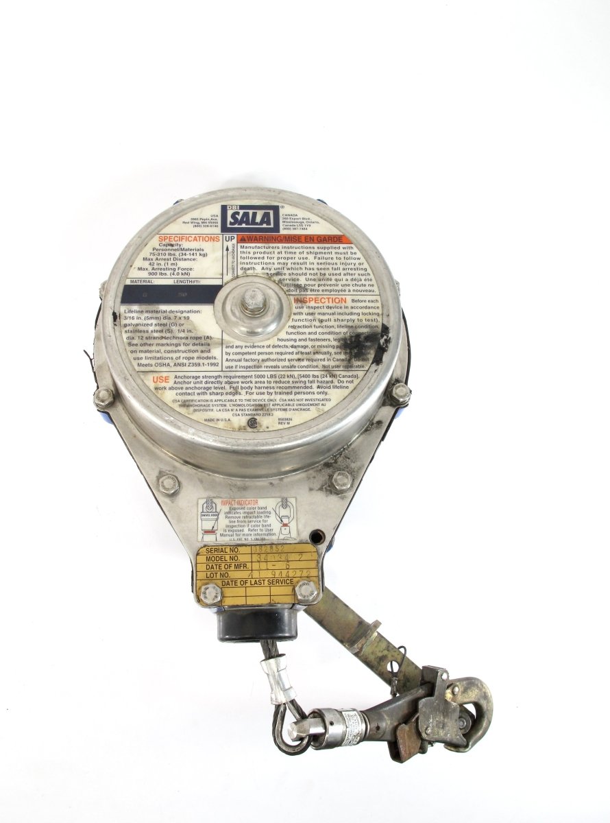 DBI Sala 3403402 50' Sealed Self Retracting Lifeline with Winch - ZeereeZ