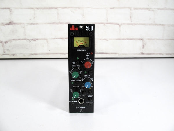 DBX 580 Microphone/Instrument Solid State Single Channel Mic Preamp VU Meter - ZeereeZ