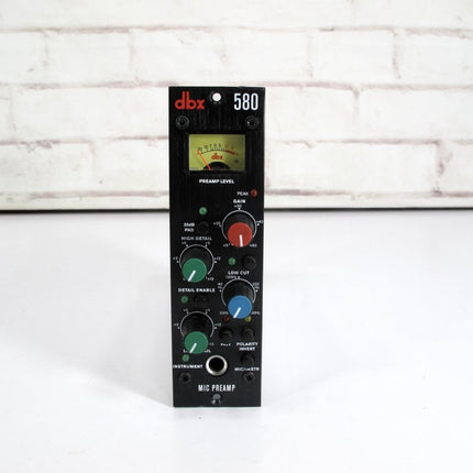 DBX 580 Microphone/Instrument Solid State Single Channel Mic Preamp VU Meter - ZeereeZ