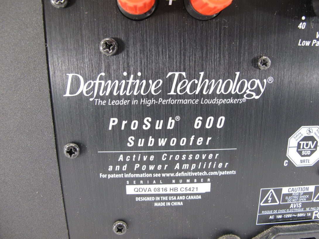 Definitive Technology ProSub 600 Powered Home Theater Stereo Subwoofer - ZeereeZ