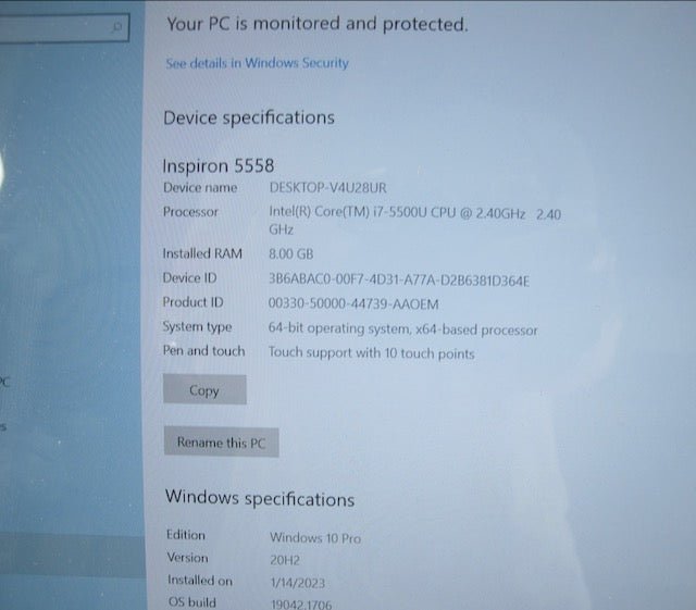 Dell Inspiron 5558 2.40GHz i7 8GB 1TB Win 10 Pro Laptop Computer - ZeereeZ